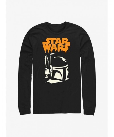 Star Wars Boba Fett Ghoul Head Long-Sleeve T-Shirt $11.32 T-Shirts