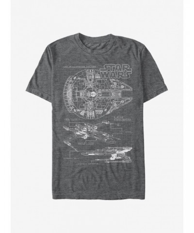 Star Wars Millennium Falcon X-Wing T-Shirt $7.45 T-Shirts