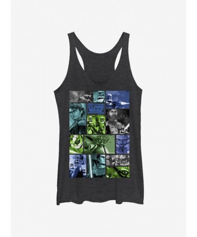 Star Wars The Clone Wars Story Squares Girls Tank Top $9.74 Tops
