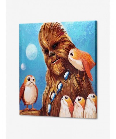 Star Wars Chewbacca & Porgs Canvas Wall Decor $25.57 Décor
