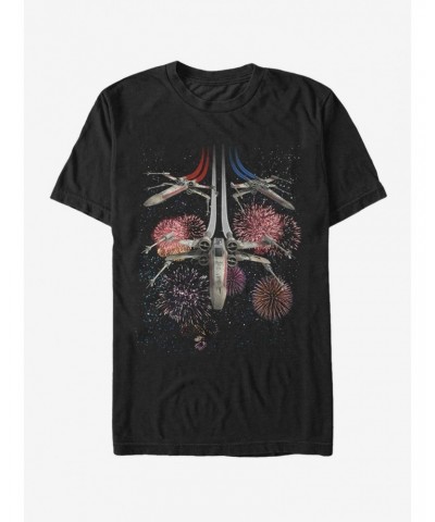 Star Wars Fourth of July X-Wing Fireworks T-Shirt $6.52 T-Shirts
