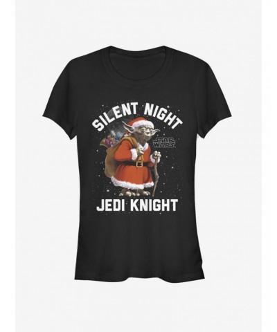 Star Wars Santa Yoda Silent Jedi Knight Girls T-Shirt $7.28 T-Shirts
