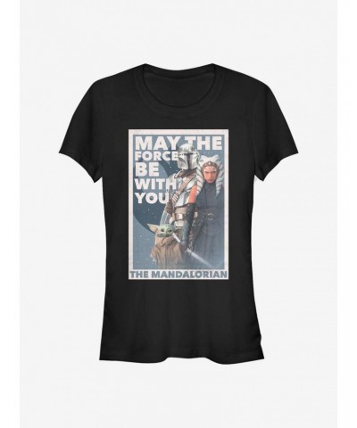 Star Wars The Mandalorian May The Force Be With You Girls T-Shirt $6.15 T-Shirts