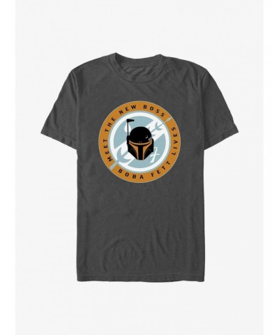 Star Wars The Book Of Boba Fett New Boss Badge T-Shirt $6.06 T-Shirts