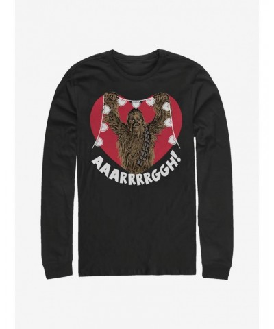 Star Wars Chewie Crafting Hearts Long-Sleeve T-Shirt $11.05 T-Shirts