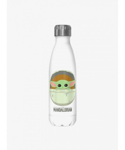 Star Wars The Mandalorian The Child Cute Bassinet White Stainless Steel Water Bottle $9.76 Water Bottles