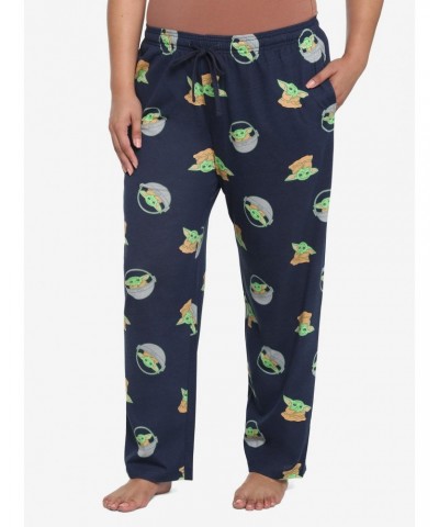 Star Wars The Mandalorian Grogu Allover Print Pajama Pants Plus Size $7.89 Pants