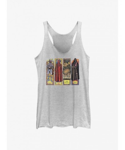 Star Wars Return of the Jedi 40th Anniversary Stained Glass Characters Girls Tank $9.95 Tanks