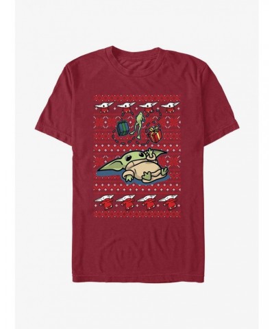 Star Wars The Mandalorian Grogu Gifts Ugly Christmas T-Shirt $5.90 T-Shirts