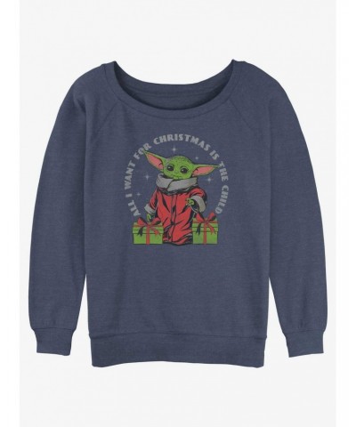 Star Wars The Mandalorian Want Child Girls Slouchy Sweatshirt $10.33 Sweatshirts