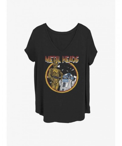 Star Wars Metal Droids Girls T-Shirt Plus Size $11.10 T-Shirts